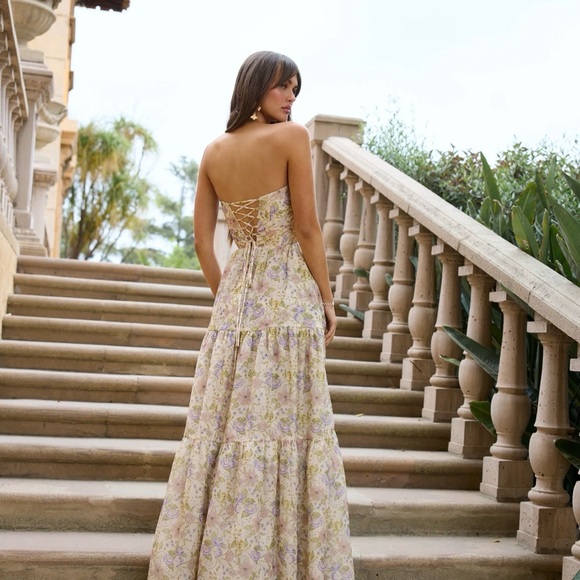 V. Chapman Pastel Floral Maxi Dress - Picture 10 of 11